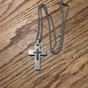 Silver Cross Pendant Necklace